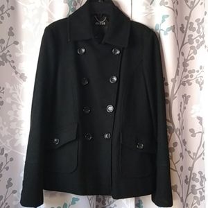 Guess black pea coat size XL